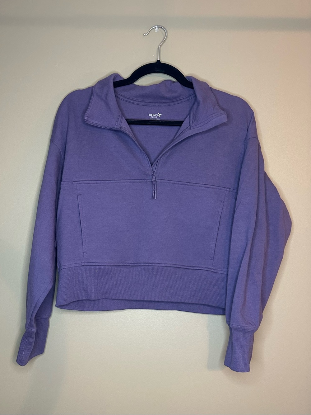 Old Navy Fleece Girls Plus XXL 18 Purple Pullover Activewear Quarter Zip